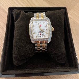 Michele urban diamond two tone watch